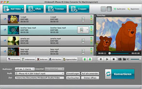 iPhone 4S Video Converter für Mac Screen