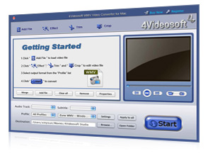 WMV Video Converter für Mac Screen