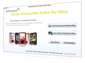 Zune Converter Suite für Mac Screen