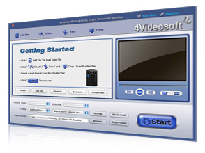 BlackBerry Video Converter für Mac Screen