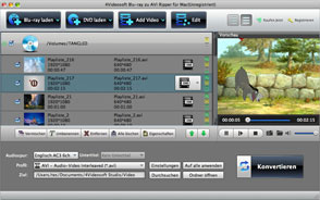 Blu-ray zu AVI Ripper für Mac Screen