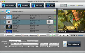 Blu-ray zu MPEG Ripper für Mac Screen