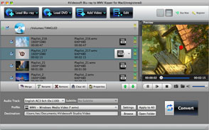 Blu-ray zu WMV Ripper für Mac Screen
