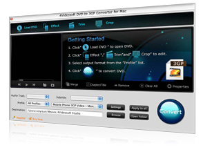 DVD zu 3GP Converter für Mac Screen