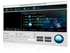 DVD zu Pocket PC Converter für Mac Screen