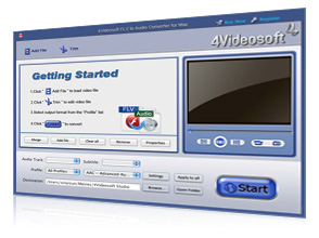 FLV zu Audio Converter für Mac Screen