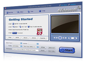 iPod Video Converter für Mac Screen