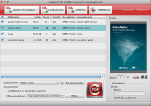 PDF to HTML Converter für Mac